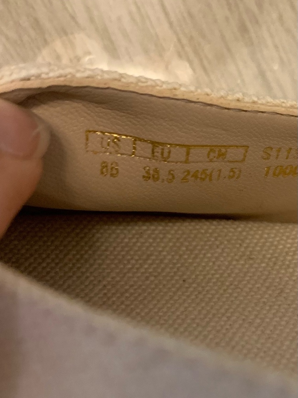 Stuart Weitzman Cream Canvas Espadrille Wedge with Wrap Ankle Ties NWOT - Picture 8 of 8